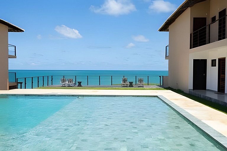 Lujo a pie de playa piscina vista al mar y Pipa/Ocean Breeze